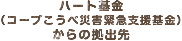 ハート基金(コープこうべ災害緊急支援基金)からの拠出先